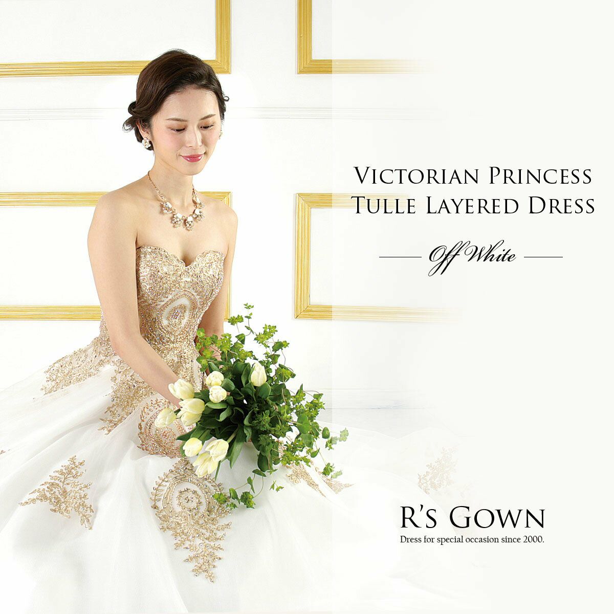 20826＊ホワイトレーススリーブ/ディープカットドレスwhS 浸る 