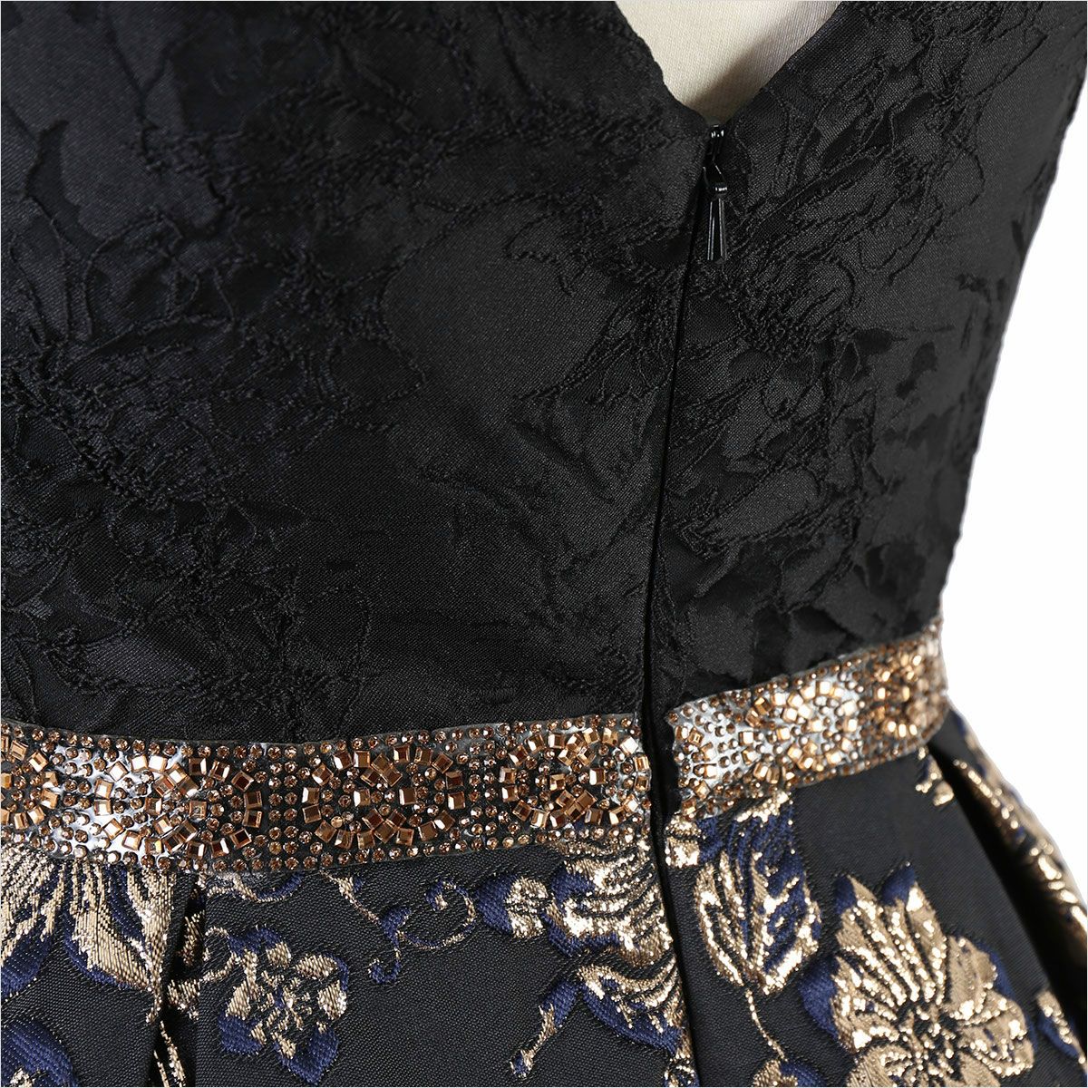 クラシックジャカード Aラインロングドレス FD-080265