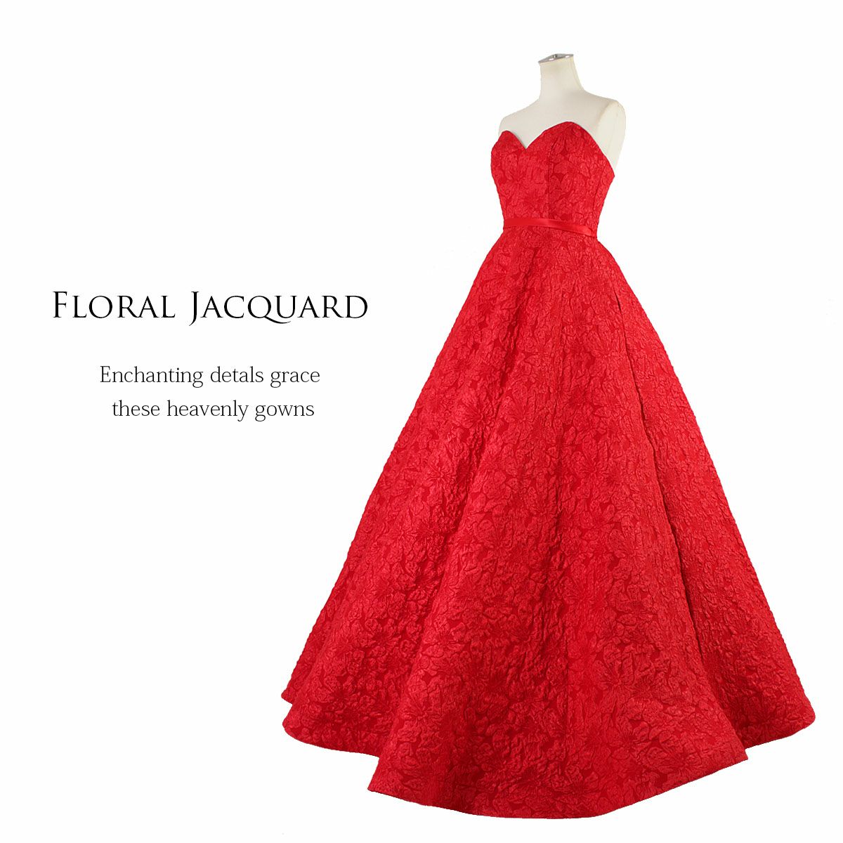 鮮やかな深紅の演奏会用ジャカードドレス FD-080293 | アールズガウン
