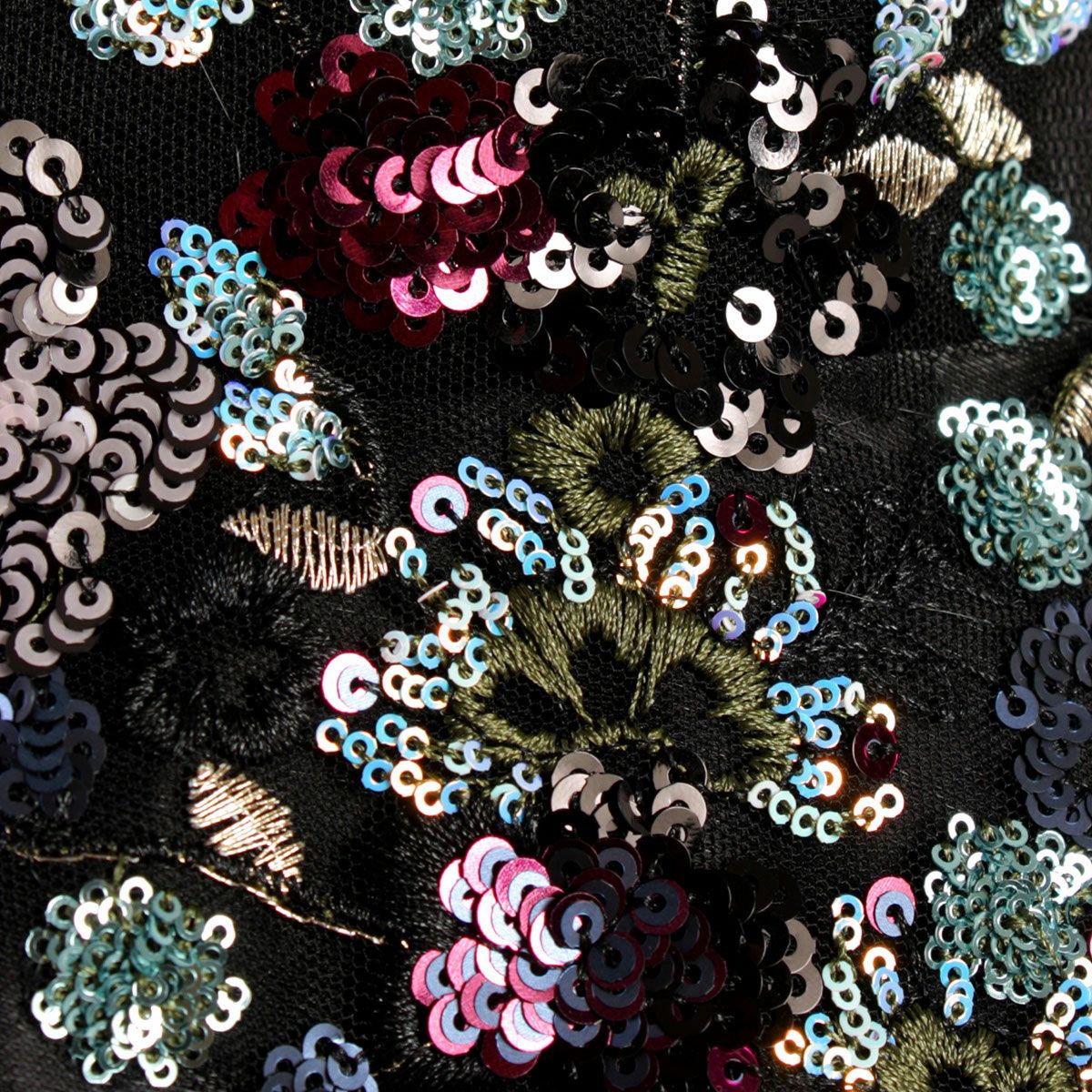 美彩色のオリエンタル刺繍 オフショルダーロングドレス FD-080292 